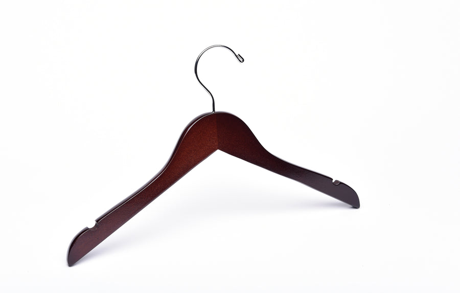 Children's Dark Walnut Wooden Hangers