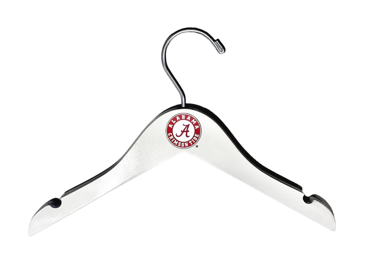 Alabama Crimson Tide Baby White Wooden Hangers