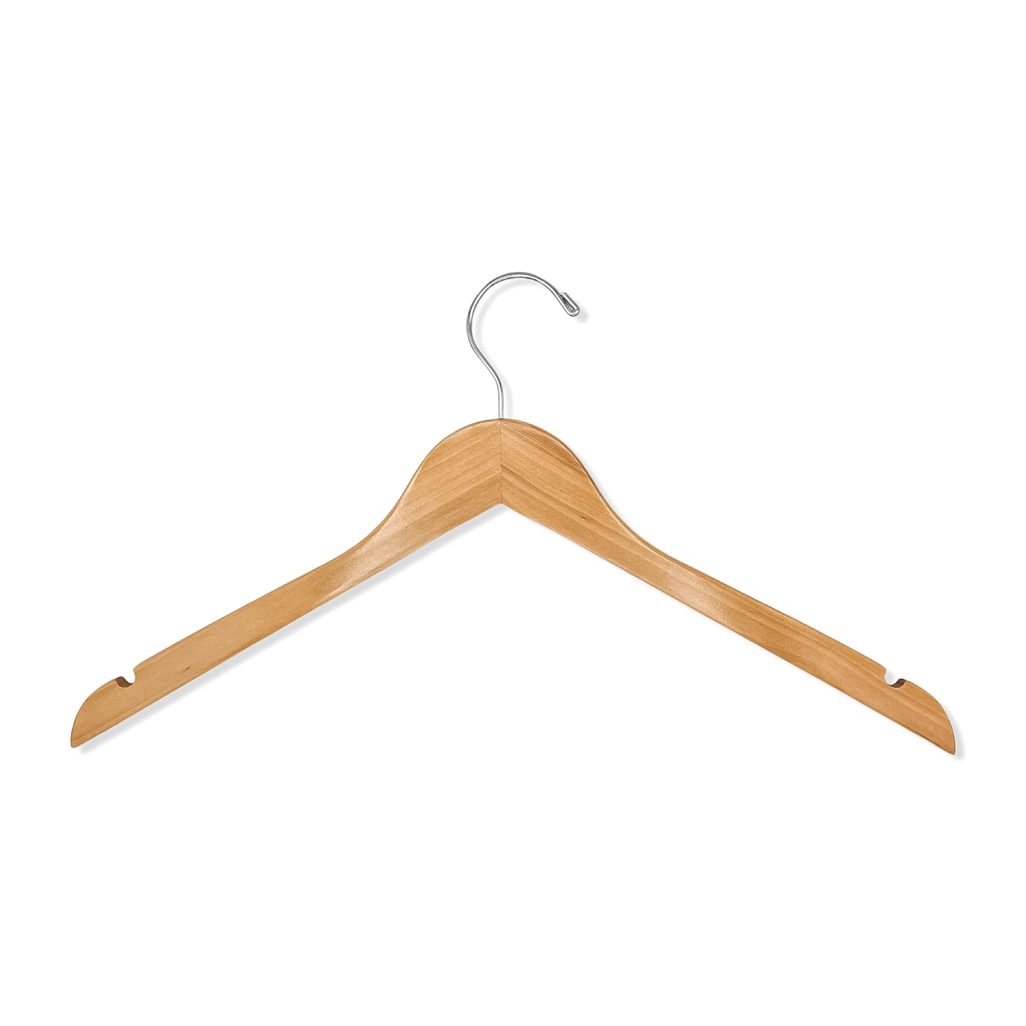 Natural Top & Bottom Wooden Hangers Mixed Pack