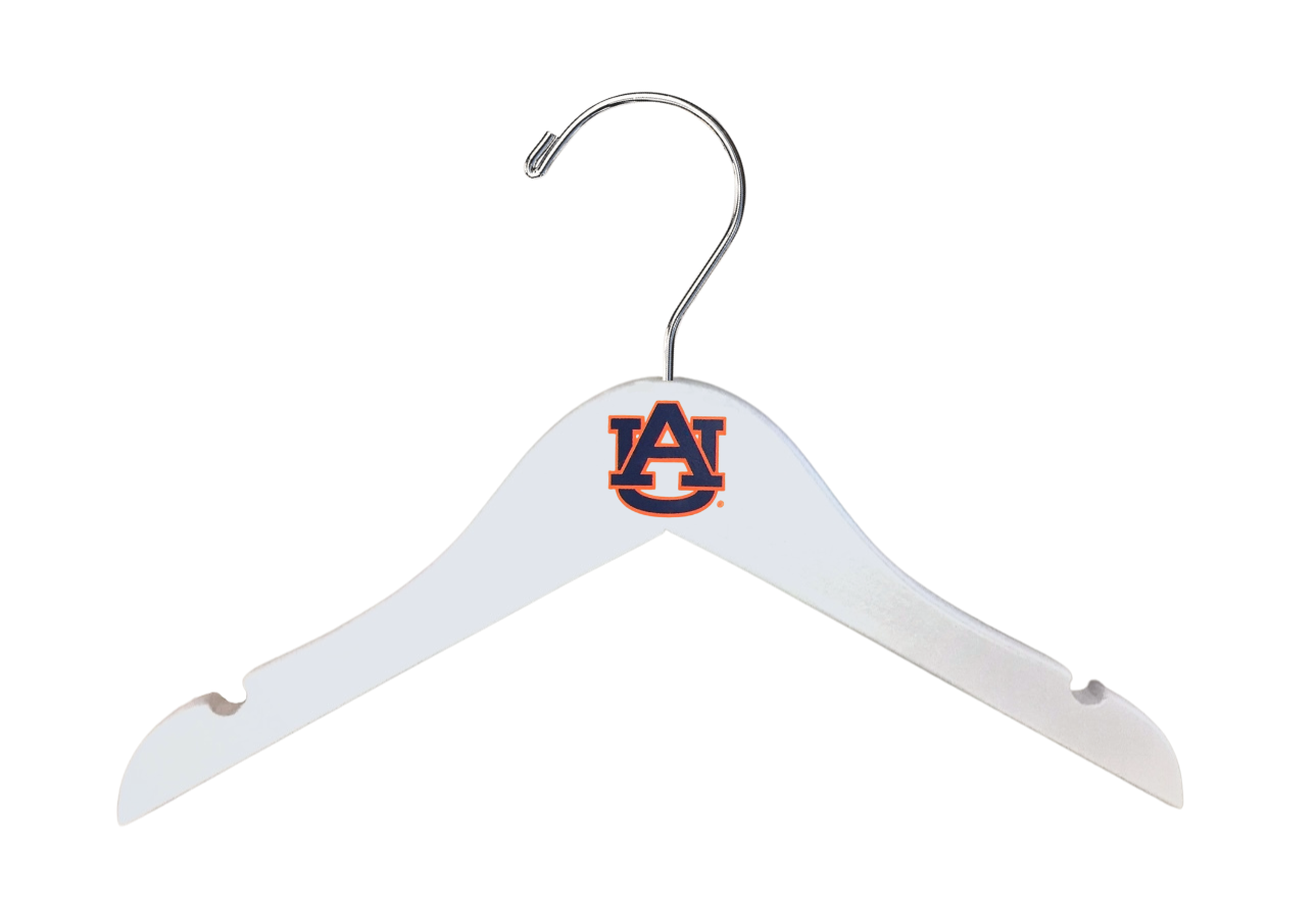 Auburn Tigers Baby White Wooden Hangers
