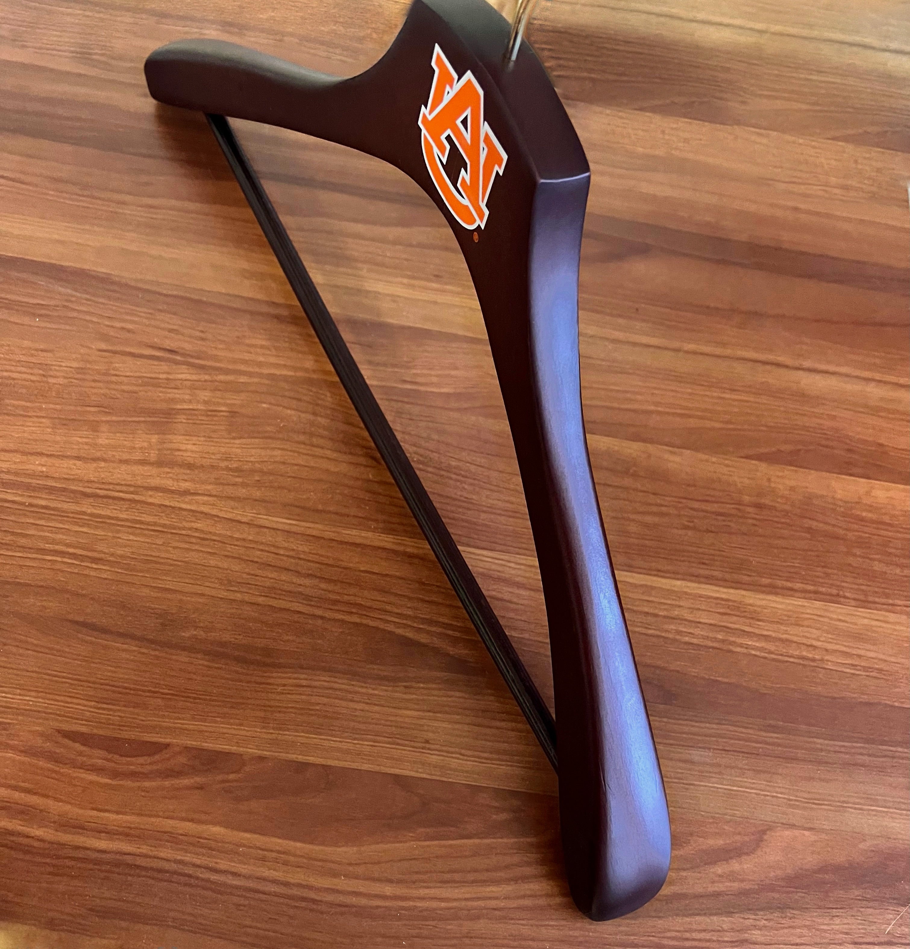 Auburn Tigers Wooden Jacket Hangers with Pant Bar