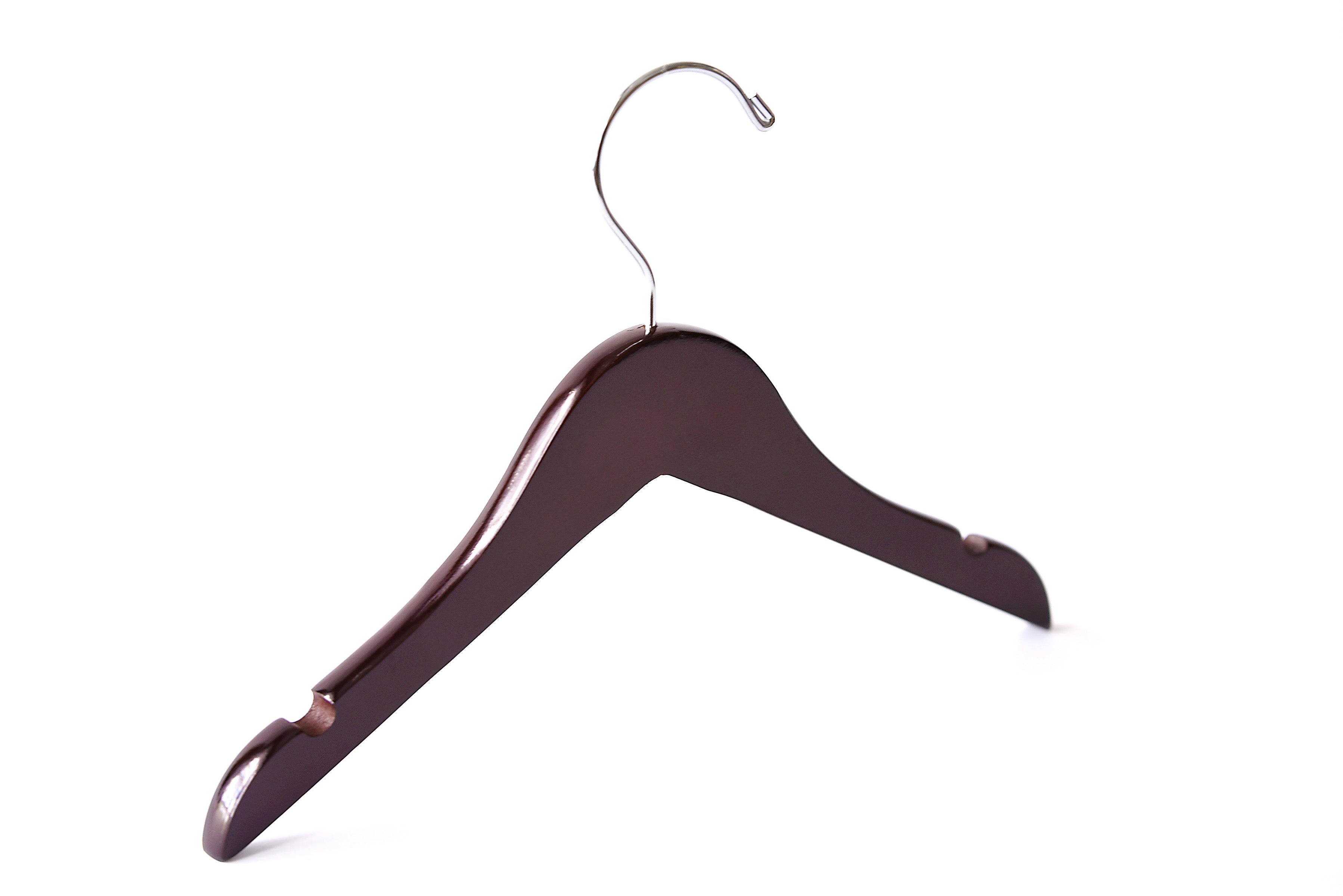 Baby Dark Walnut Top & Bottom Wooden Hangers Mixed Pack