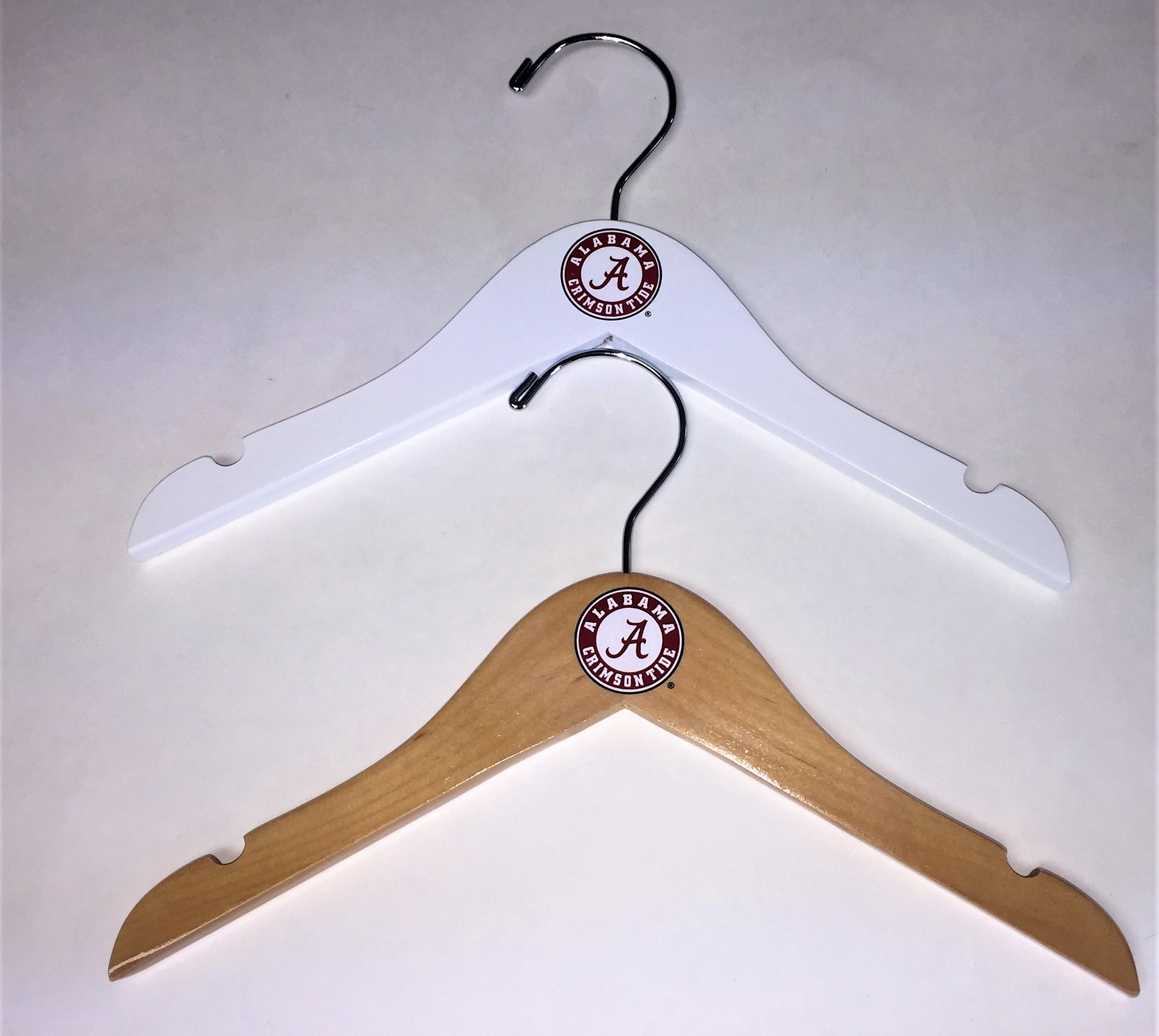 Alabama Crimson Tide Baby White Wooden Hangers