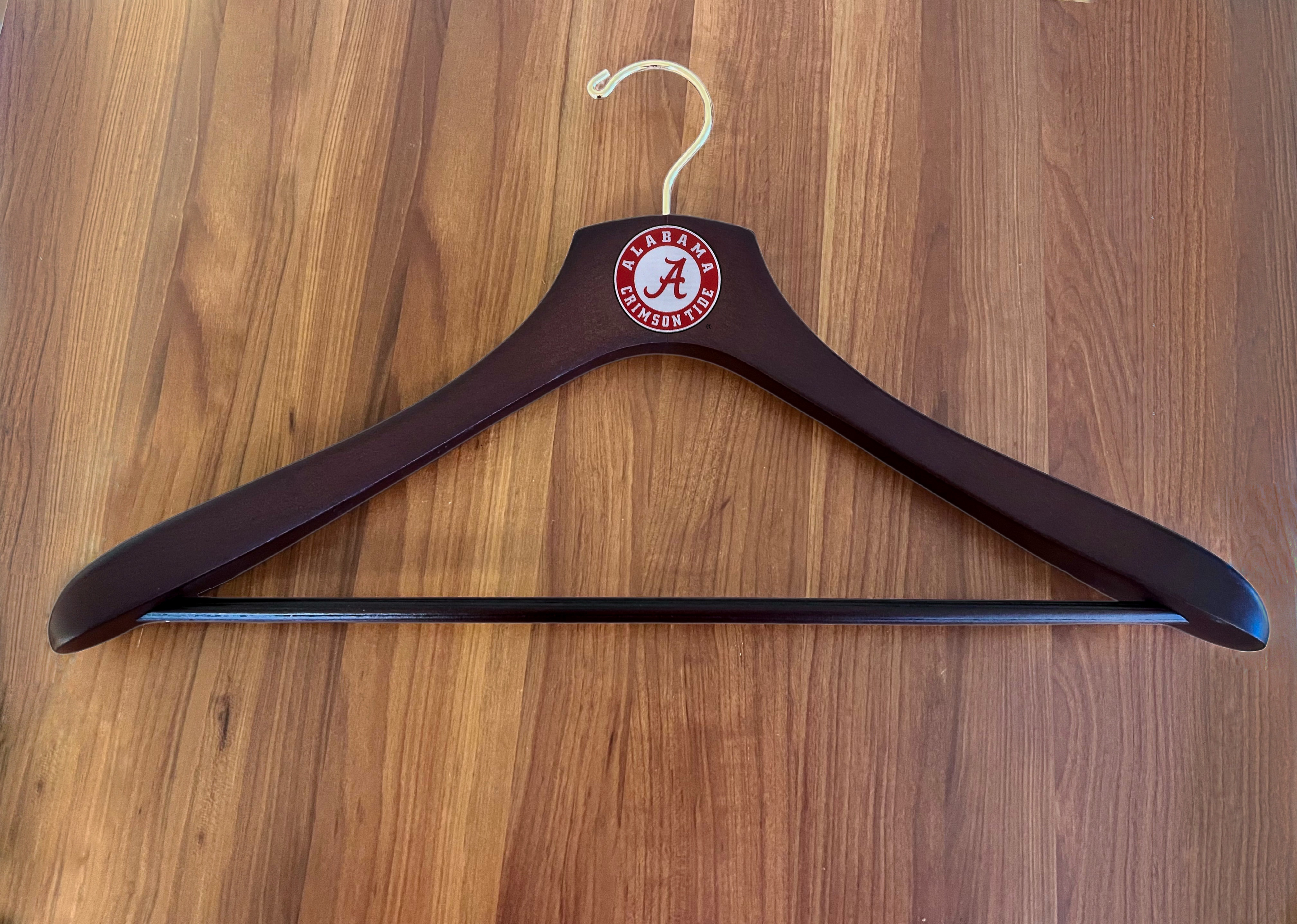 Alabama Crimson Tide Wooden Jacket Hangers with Pant Bar
