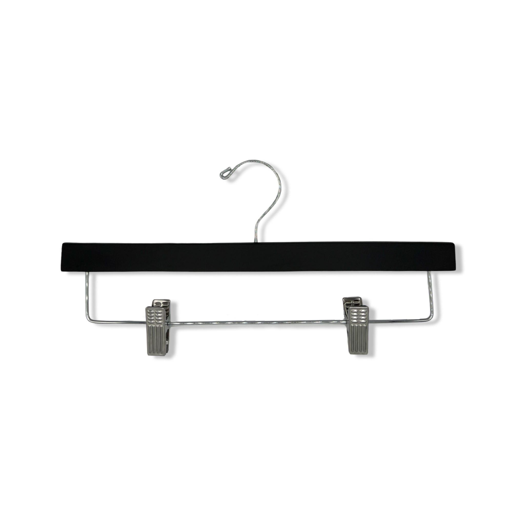 Matte Black Top & Bottom Wooden Hangers Mixed Pack