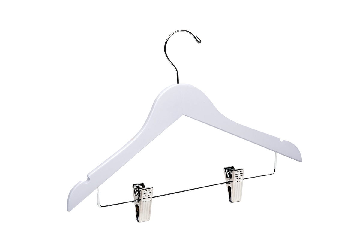 Children's white wooden discount hangers