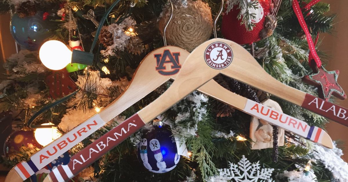 Alabama Crimson Tide Natural Wooden Hangers