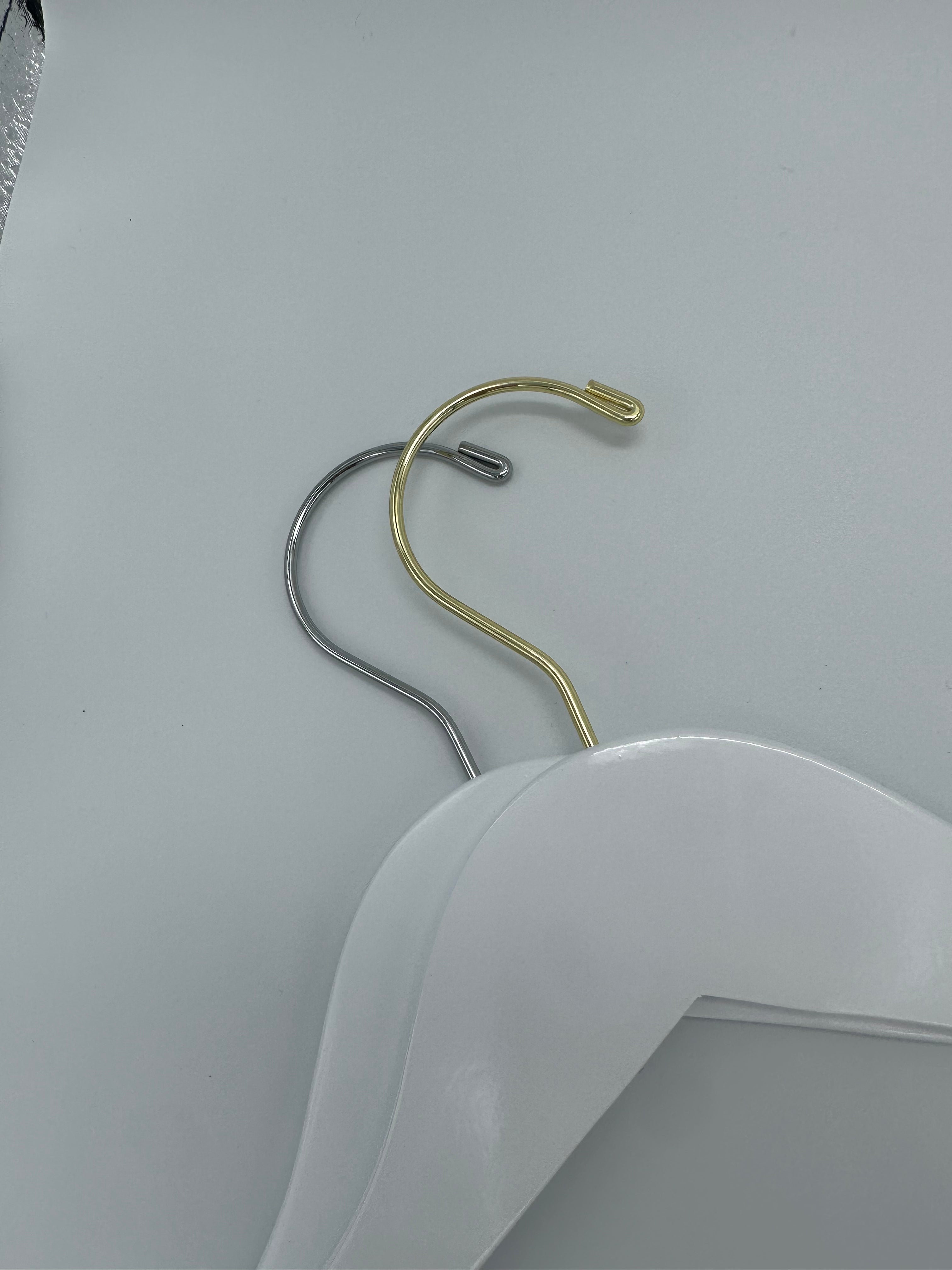 White Slim Wooden Clothes Hangers