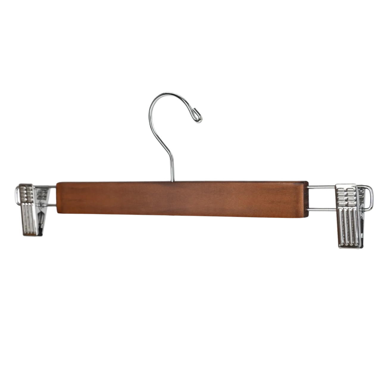 Light Walnut Wooden Side Clip Bottom Hangers