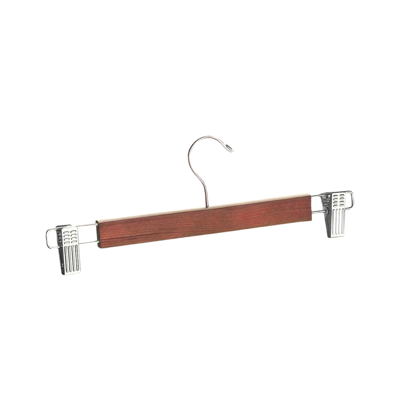 Light Walnut Wooden Top & Side Clip Bottom Hangers Mix