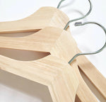 Load image into Gallery viewer, Natural Wooden Dress Shirt Hangers
