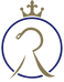 Royal Hangers Logo Gold Crowned Blue Circle With Gold R Shaped Hanger Hook