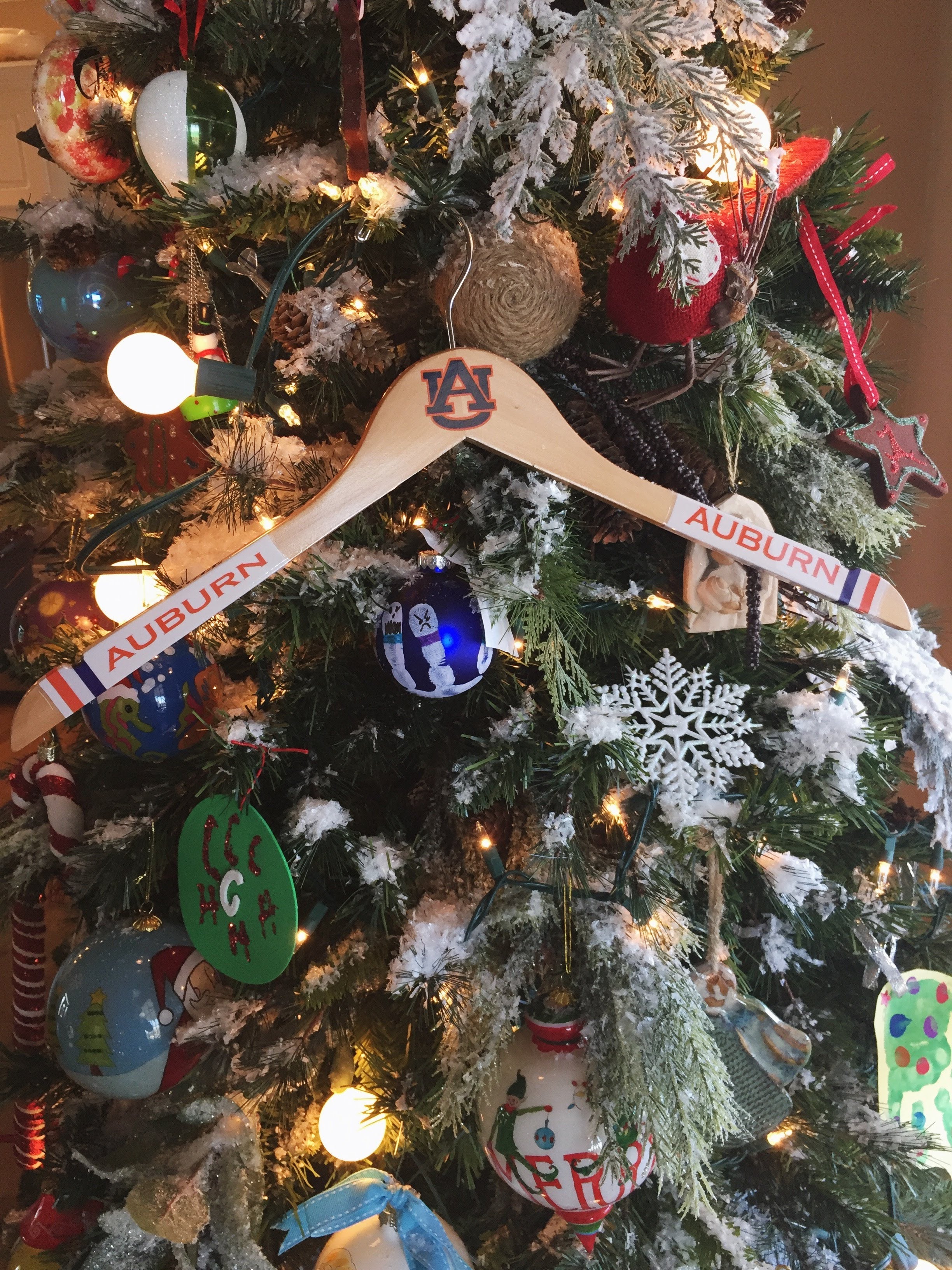 Auburn Tigers Natural Wooden Hangers
