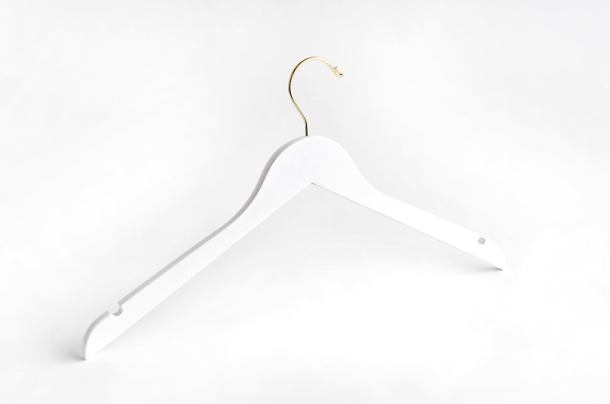 Custom Wedding Hangers - White Wooden Hangers