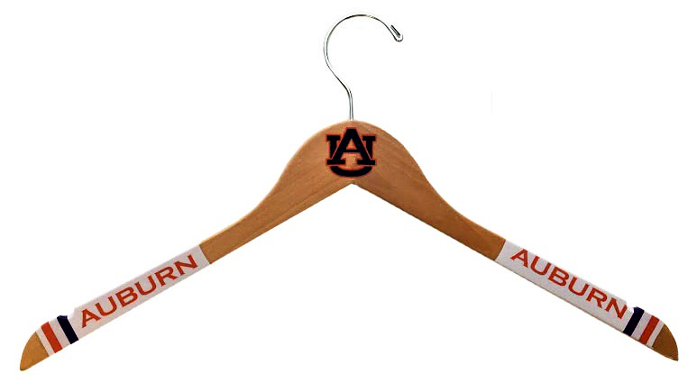 Auburn Tigers Natural Wooden Hangers