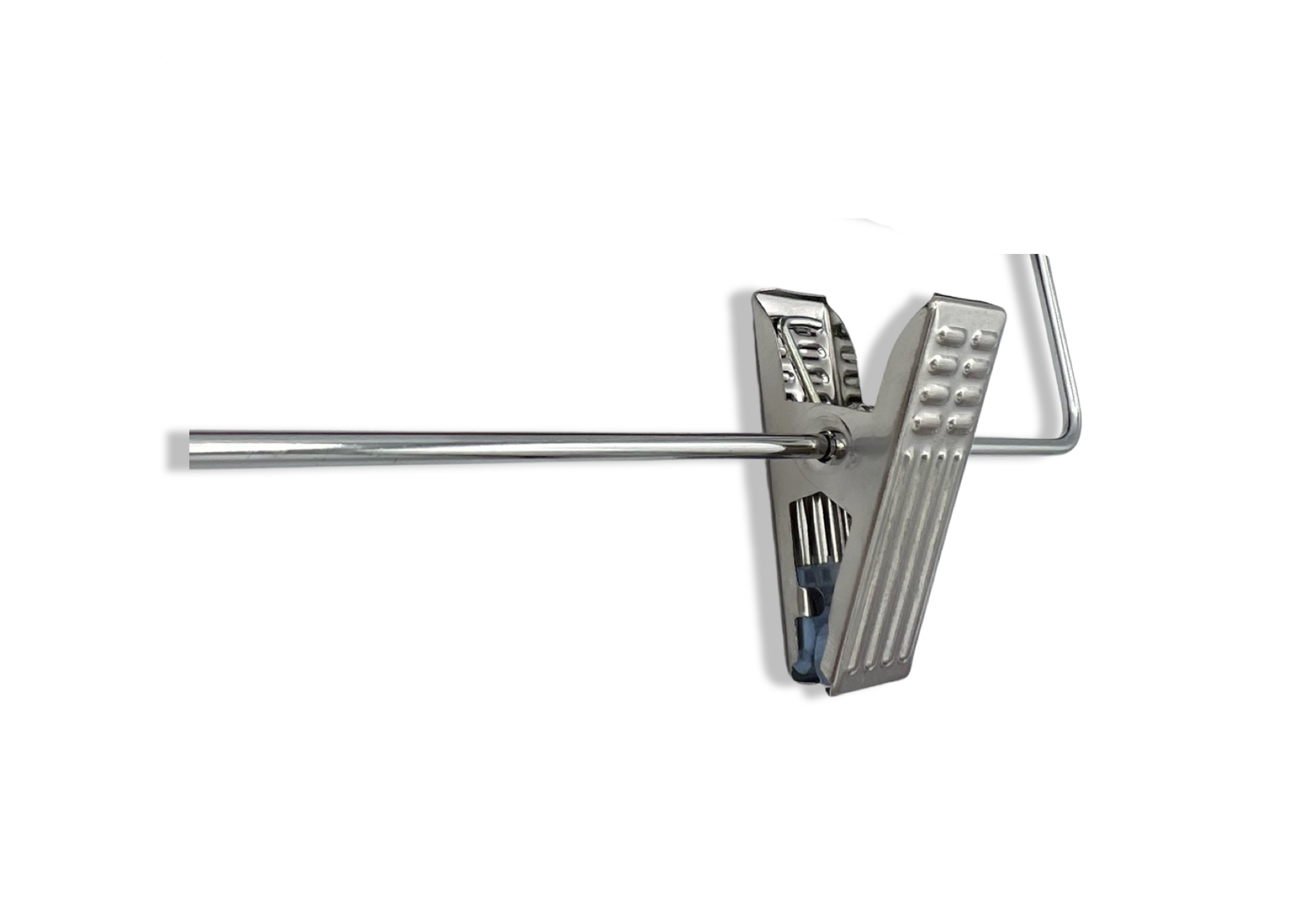 Dark Walnut Wood Combination Hanger’s silver pant bar with anti-stain, anti-slip, adjustable cushion clips for adult pants