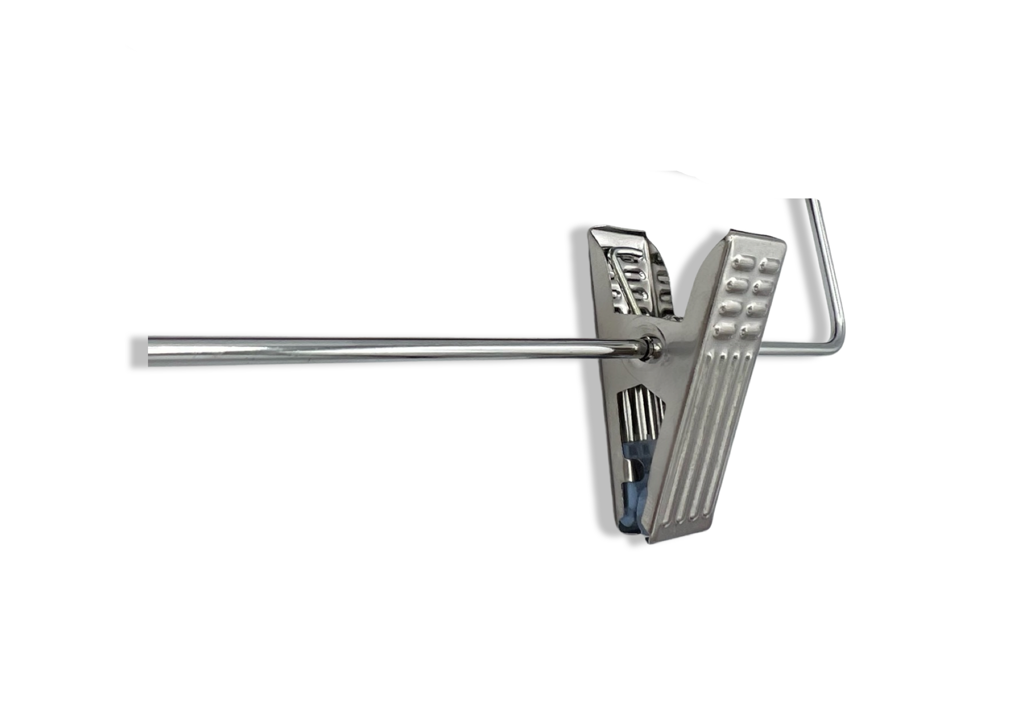 White Wooden Combination Hanger’s silver pant bar with anti-stain, anti-slip, adjustable cushion clips for adult pants