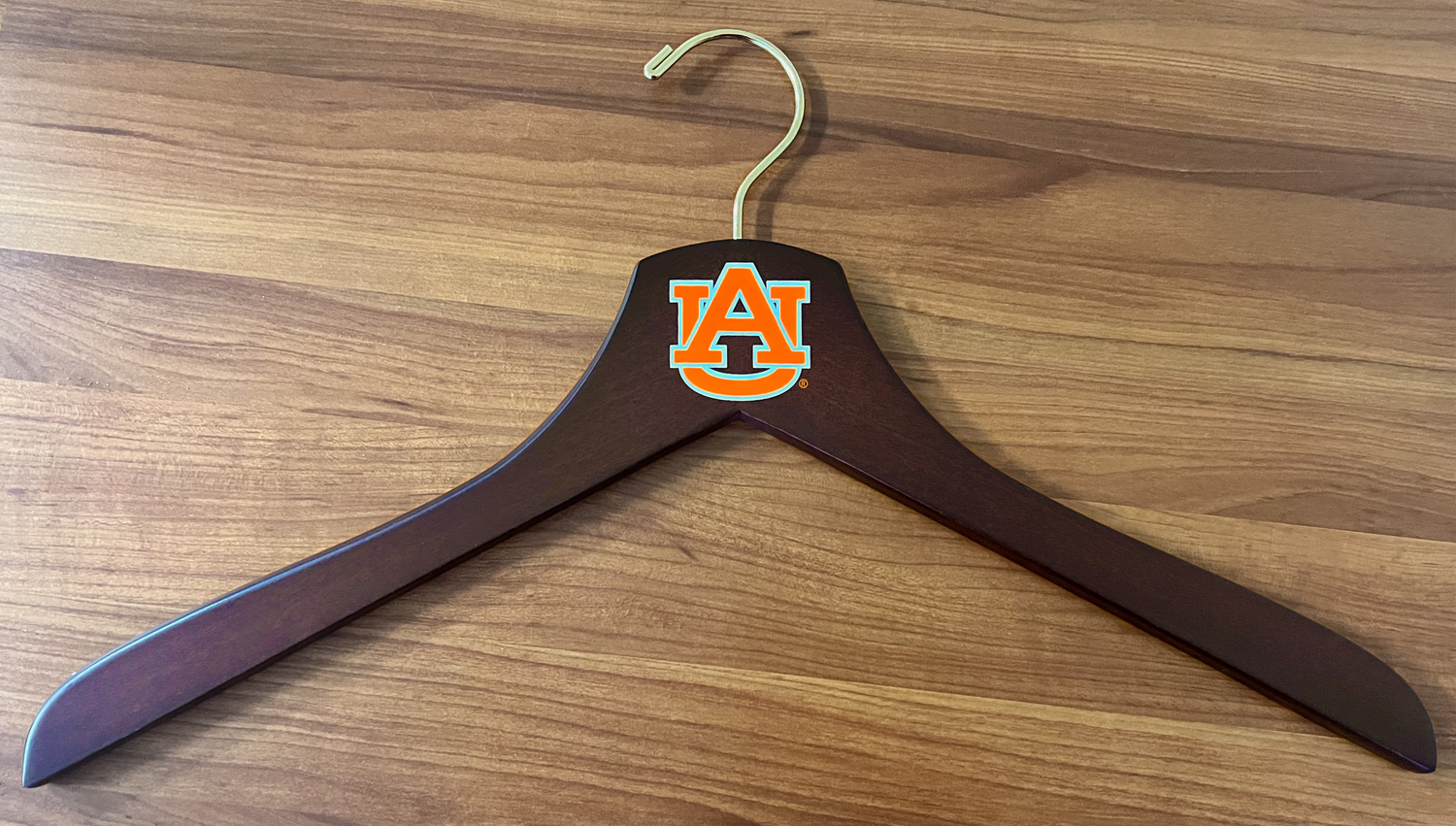 Auburn Tigers Dark Walnut Wooden Dress Shirt Hangers