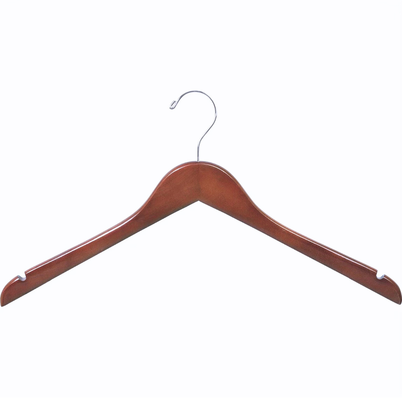 Light Walnut Wooden Top &amp; Side Clip Bottom Hangers Mix