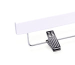 Load image into Gallery viewer, White Wooden Bottom Hanger’s solid select wood and silver anti-stain, anti-slip, adjustable cushion clips for pants #hardware-color_silver
