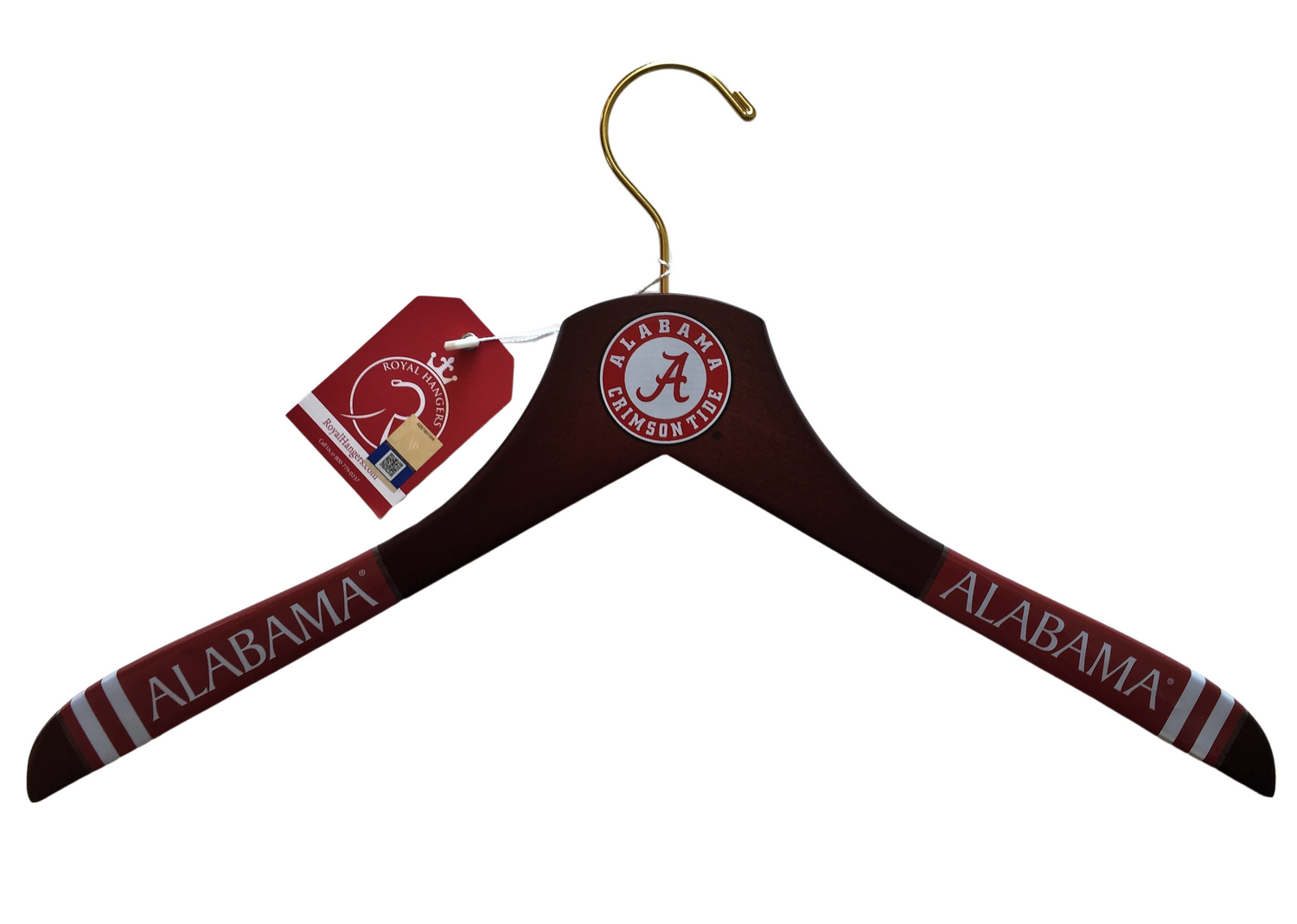 Alabama Crimson Tide Dark Walnut Wooden Dress Shirt Hangers