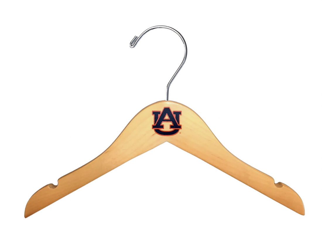 Auburn Tigers Baby Natural Wooden Hangers