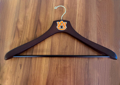 Auburn Tigers Wooden Jacket Hangers with Pant Bar