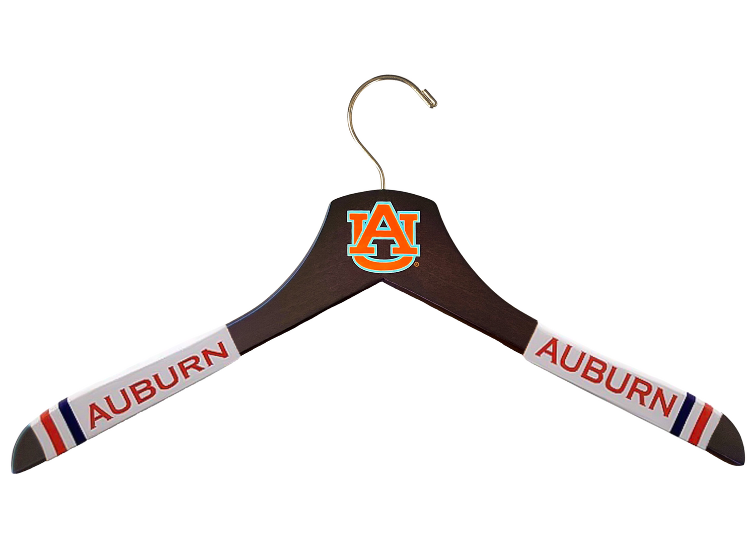 Auburn Tigers Dark Walnut Wooden Dress Shirt Hangers