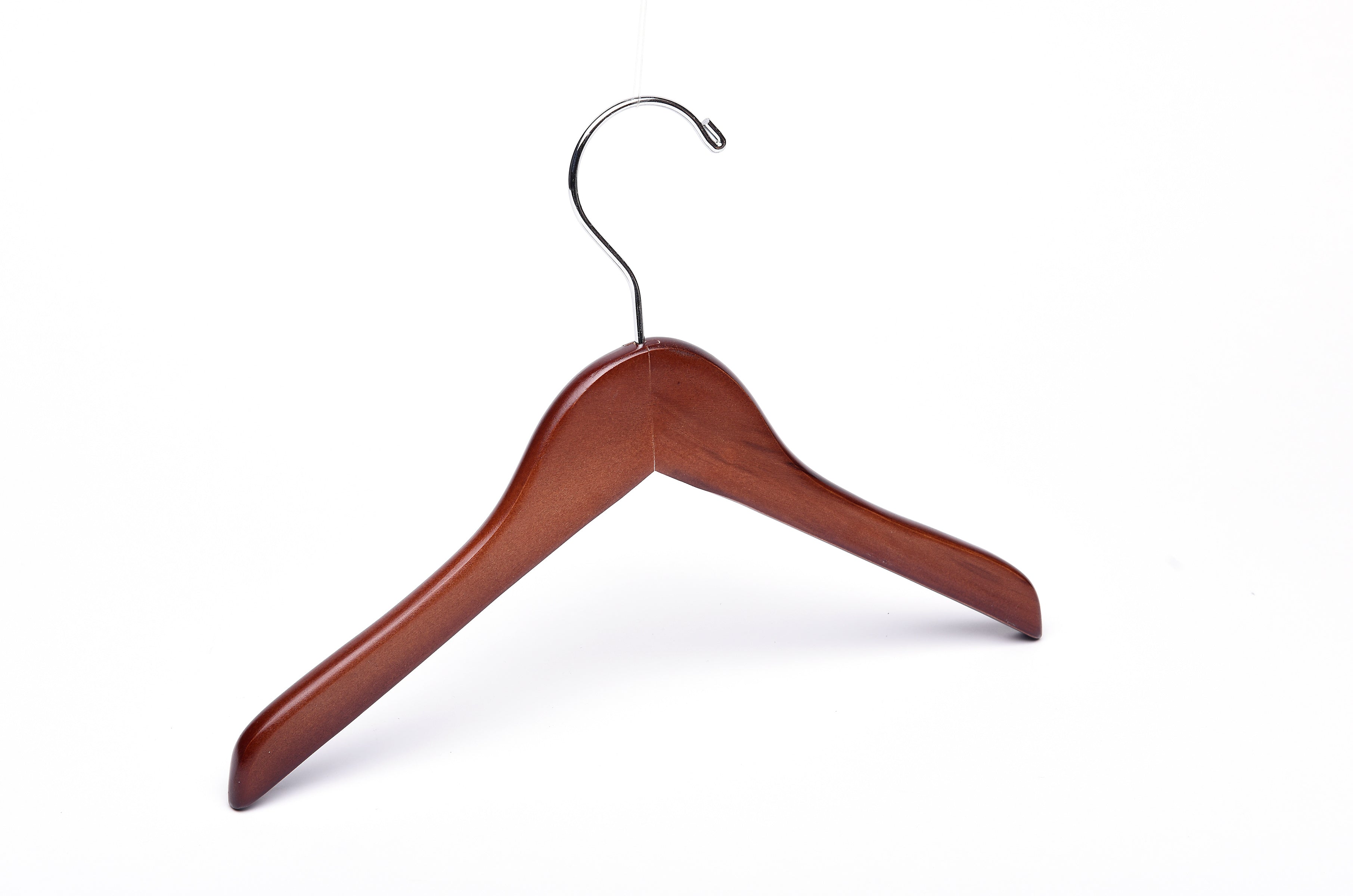 Baby Light Walnut Top &amp; Bottom Wooden Hangers Mixed Pack