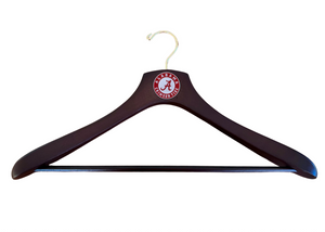 Alabama Crimson Tide Dark Walnut Wooden Deluxe Jacket Hangers w/ Pant Bar