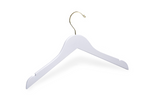 Load image into Gallery viewer, Children&#39;s White Top &amp; Bottom Mix Wooden Hangers (Silver or Gold Hardware)
