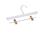 Load image into Gallery viewer, Baby White Top &amp; Bottom Mix Wooden Hangers (Silver or Gold Hardware)
