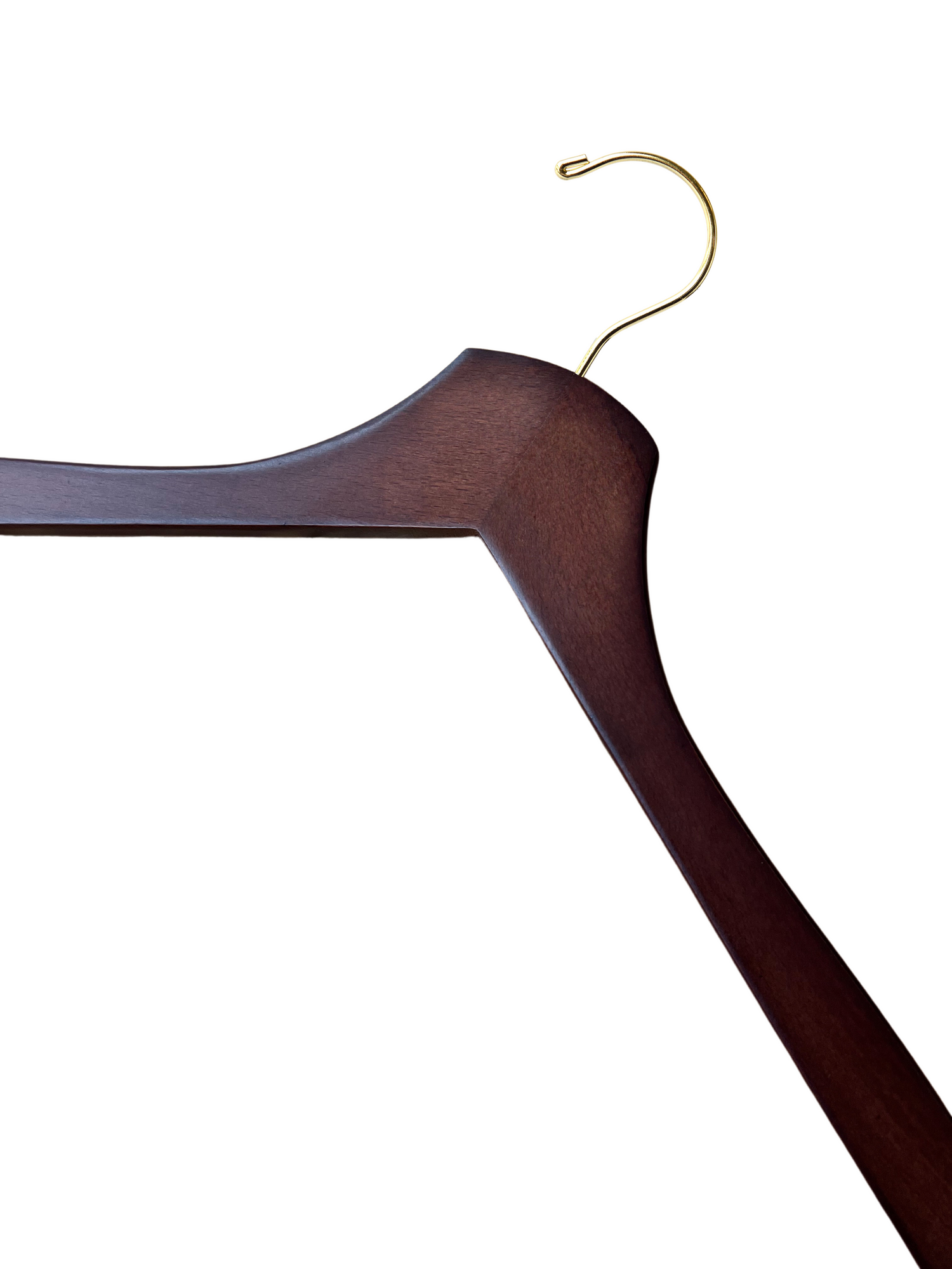 dress shirt hangers Wood Flat Shirt/Dress Hanger Walnut/Brass Hardware (Box of 100)