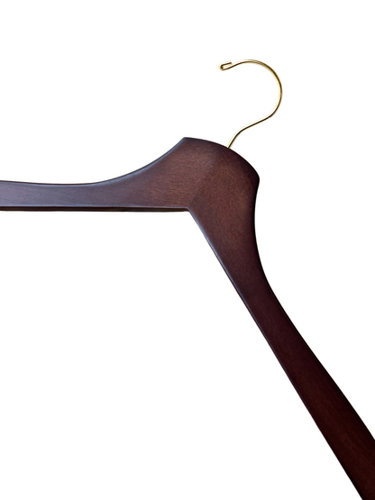 Dark Walnut Wooden Dress Shirt Hangers