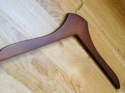 Dark Walnut Wooden Dress Shirt Hangers