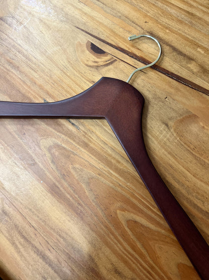 Dark Walnut Wooden Dress Shirt Hangers