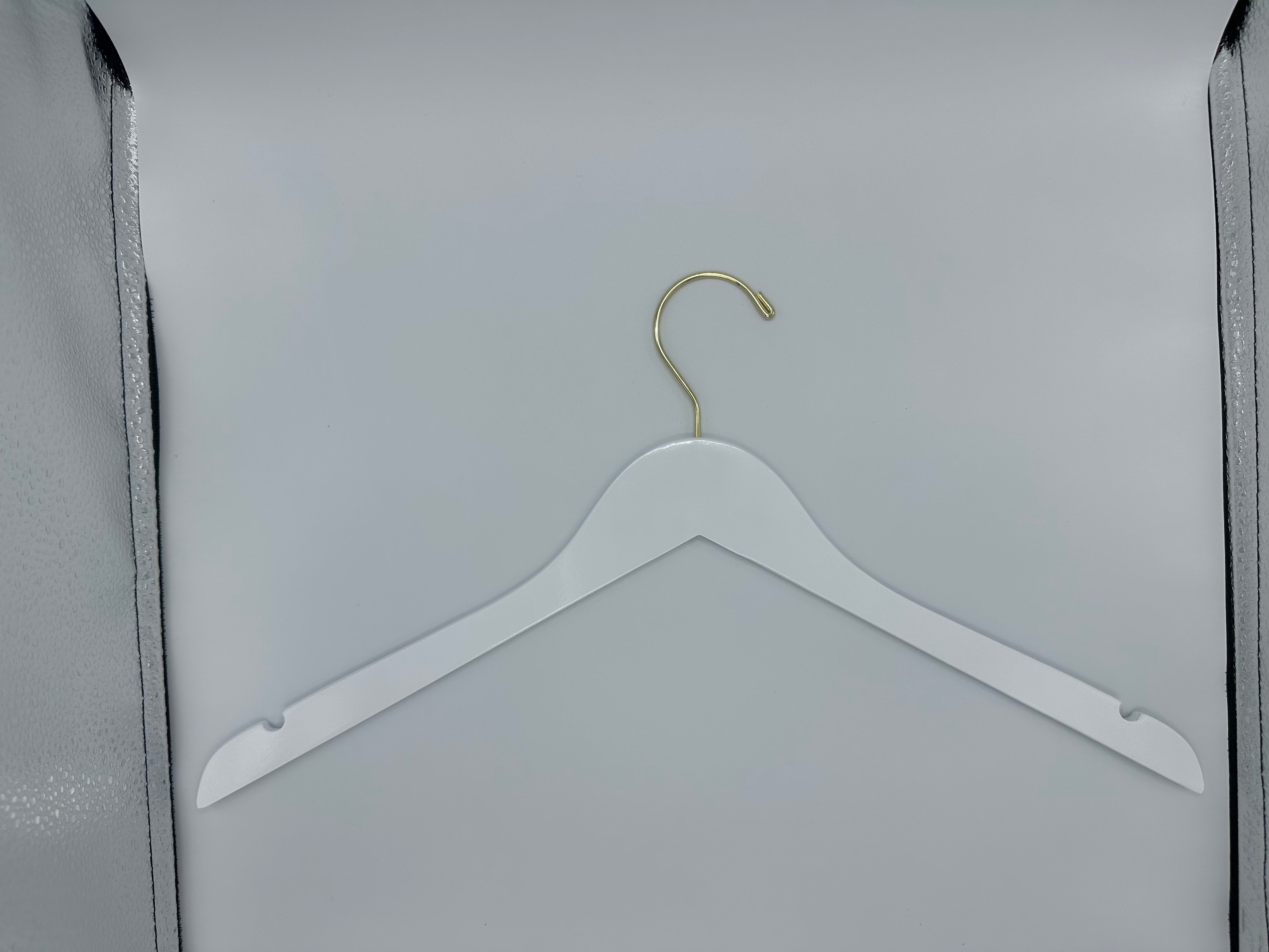 White Slim Wooden Clothes Hangers