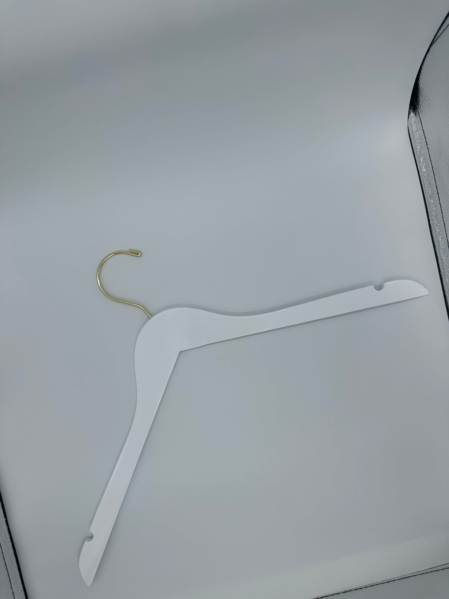 White Slim Wooden Clothes Hangers