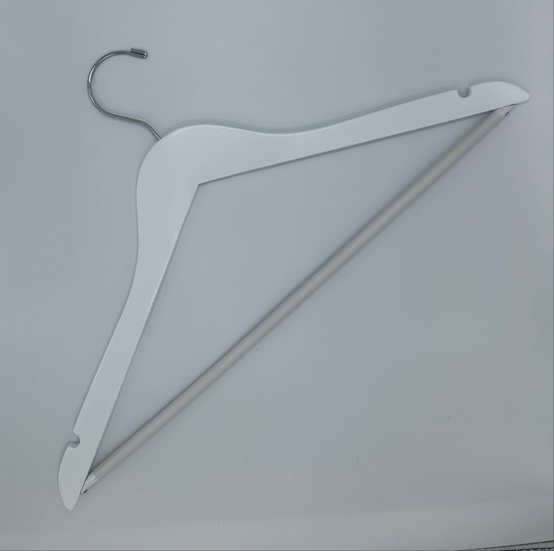 White Slim Wooden Suit Hangers