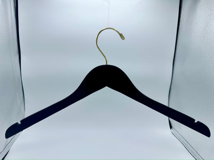 Matte Black Slim Wooden Clothes Hangers