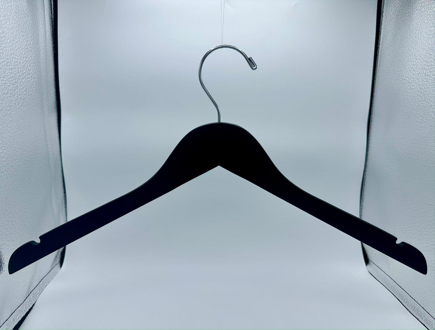 Matte Black Slim Wooden Clothes Hangers