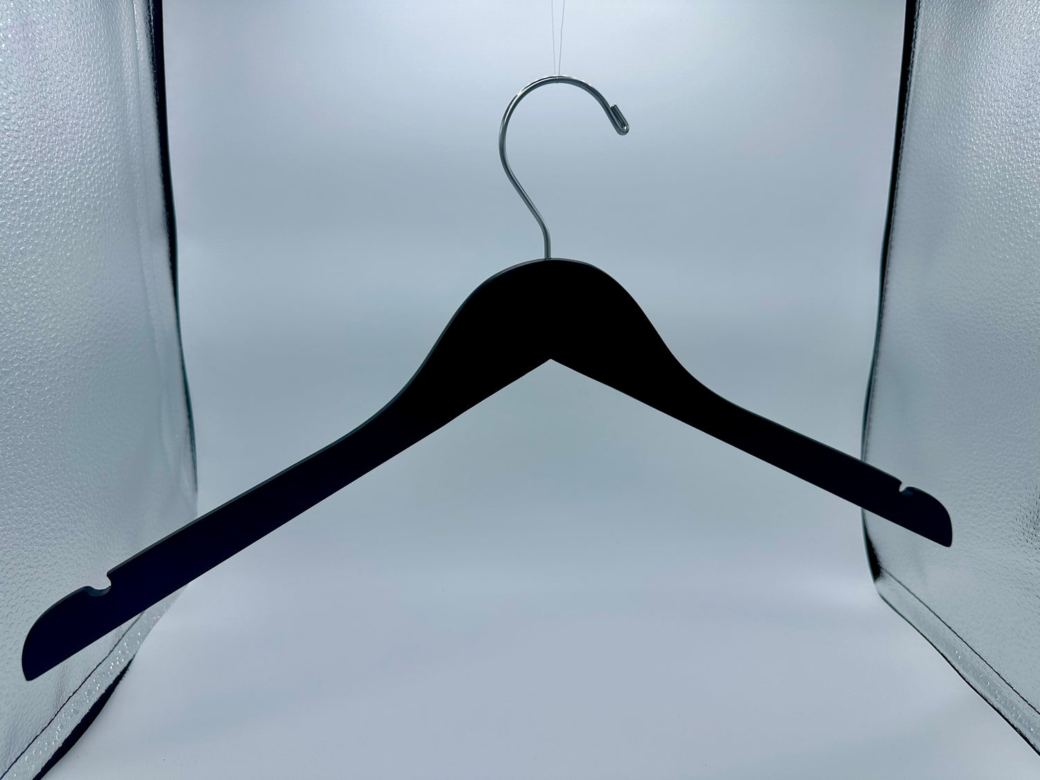 Matte Black Slim Wooden Clothes Hangers