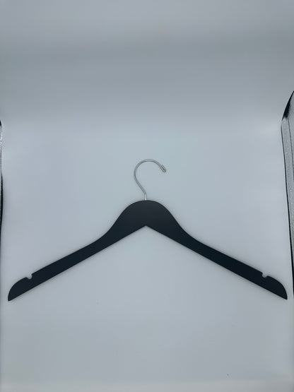 Matte Black Slim Wooden Clothes Hangers