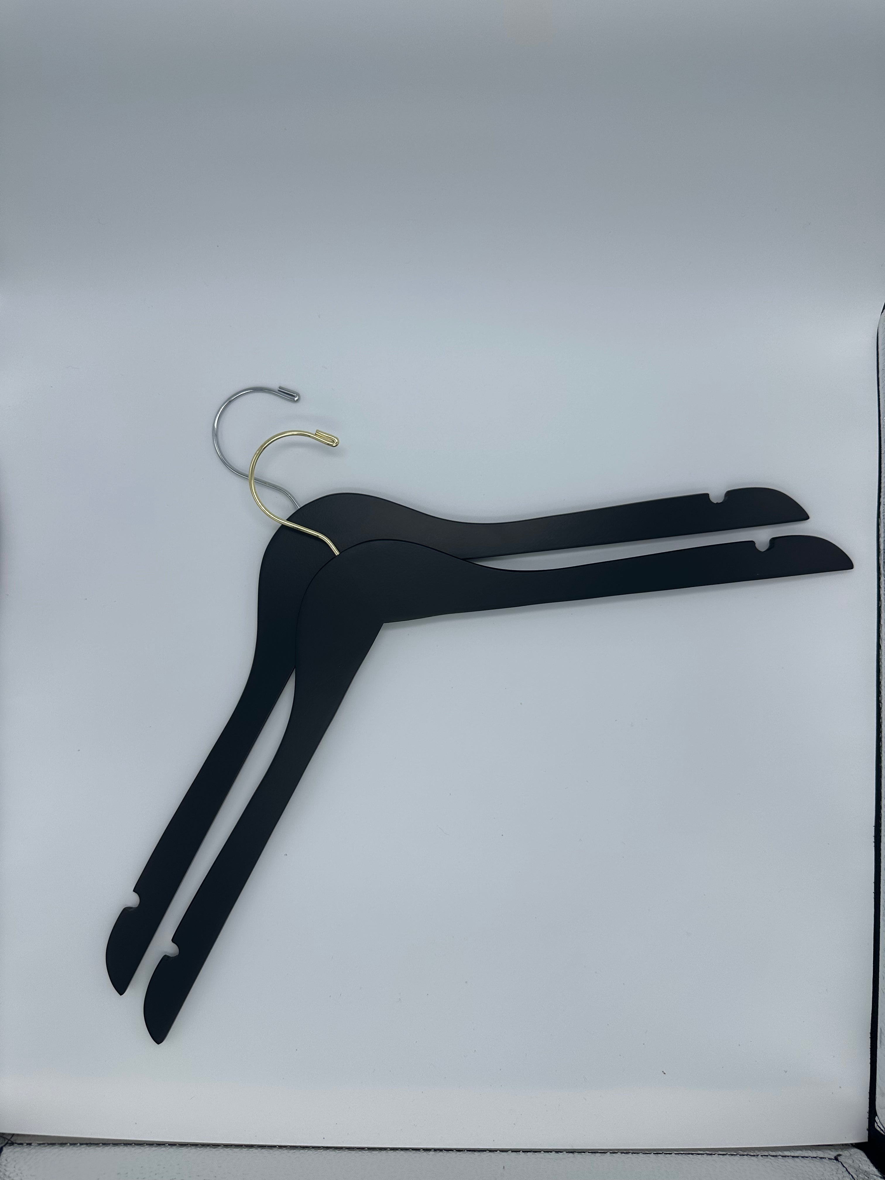 Matte Black Slim Wooden Clothes Hangers