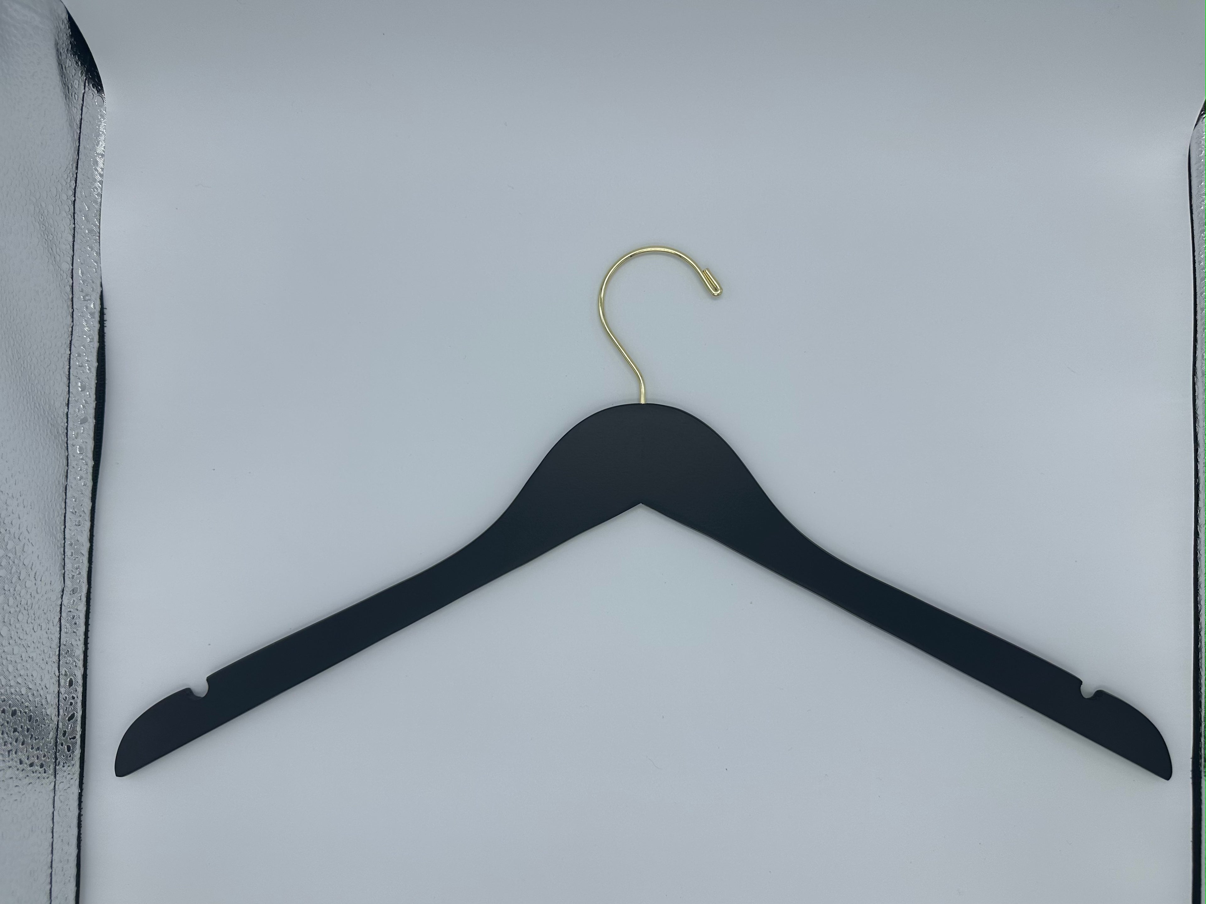 Matte Black Slim Wooden Clothes Hangers