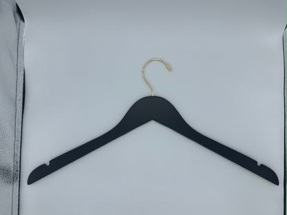 Matte Black Slim Wooden Clothes Hangers