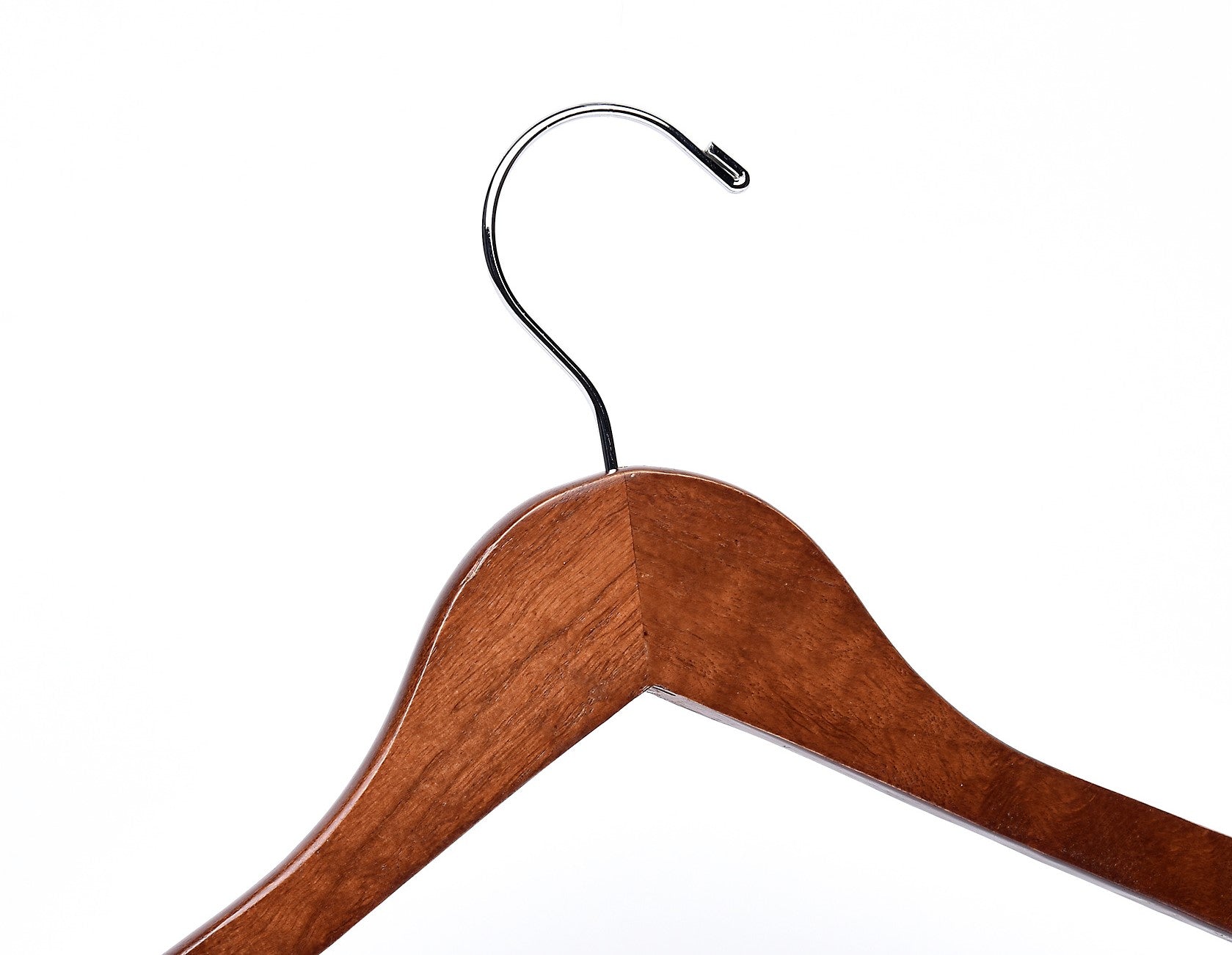 Light Walnut Wooden Suit Hangers