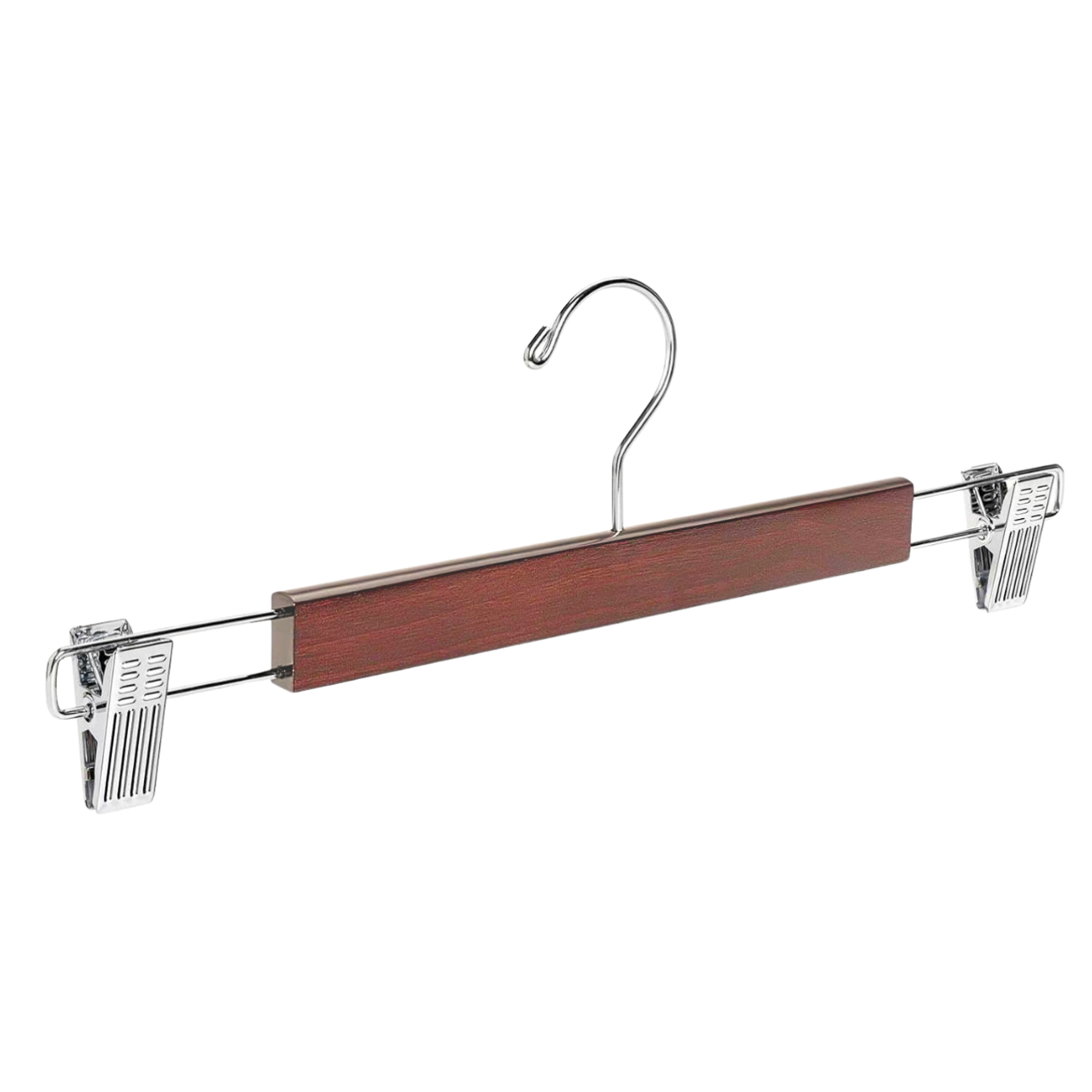 Light Walnut Wooden Top &amp; Side Clip Bottom Hangers Mix