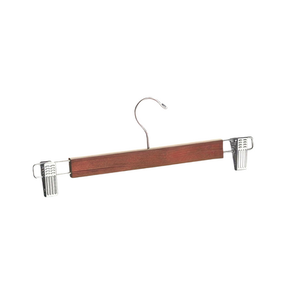 Light Walnut Wooden Top &amp; Side Clip Bottom Hangers Mix