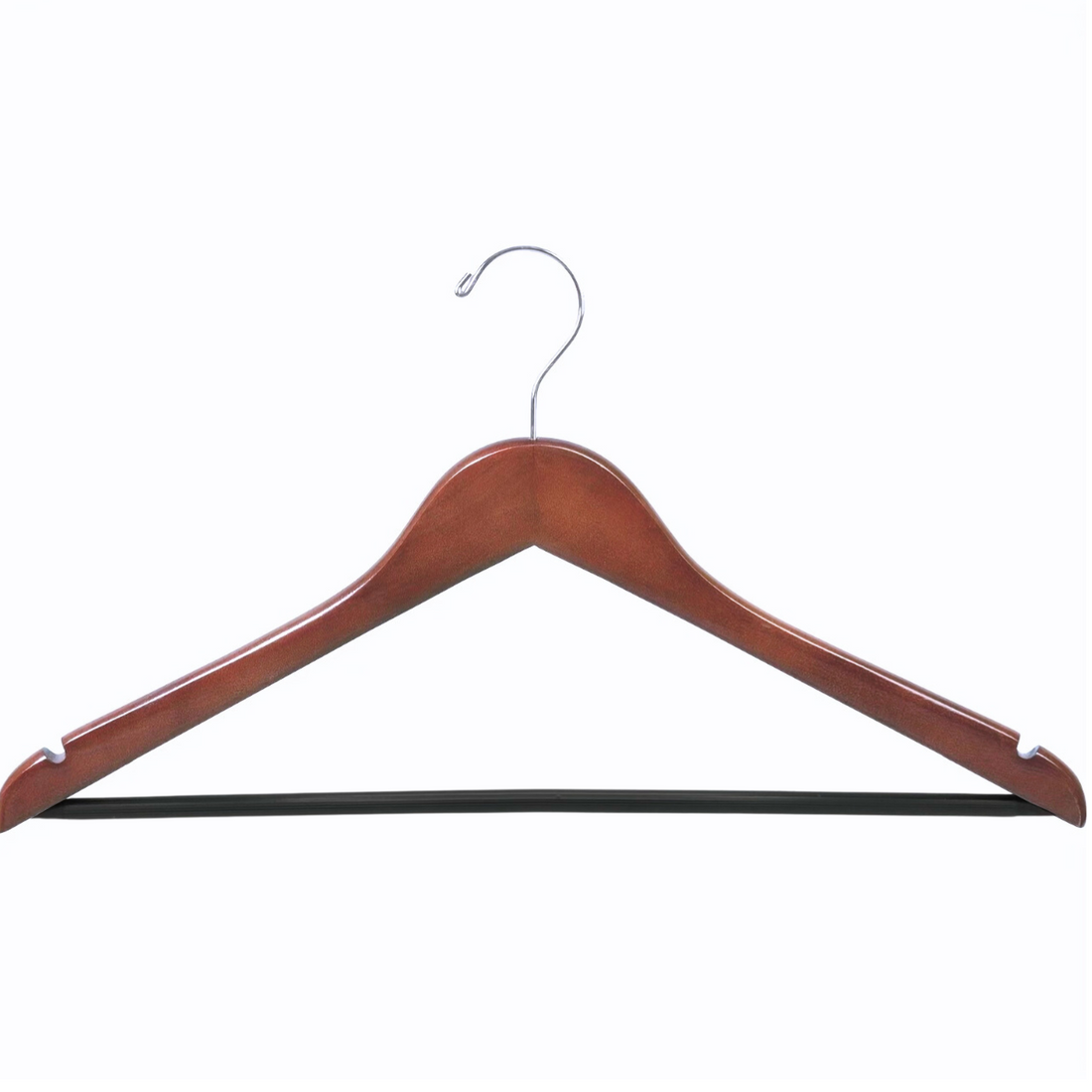 Light Walnut Wooden Suit Hangers